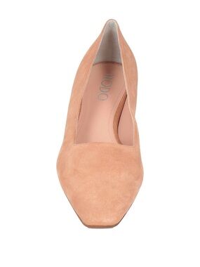 Rodo Peach Suede Pointed Loafer Pump